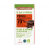 Tablette de chocolat noir équitable 70 %