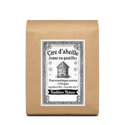 Cire d'abeille jaune naturelle en pastille