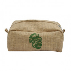 Trousse en jute Monstera